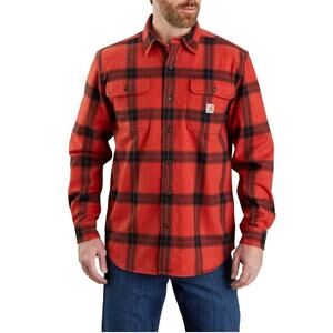New Carhartt Rugged Flex Relaxed Fit Midnight Flannel Men's Size Large Tall